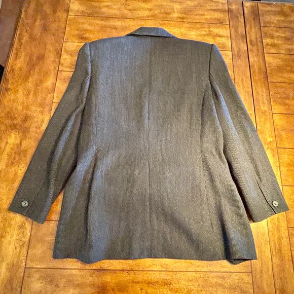 Valerie Stevens Doubler Breasted Pure Wool Pant Suit Women's Sz 12 Two-Piece Blk - Picture 4 of 16
